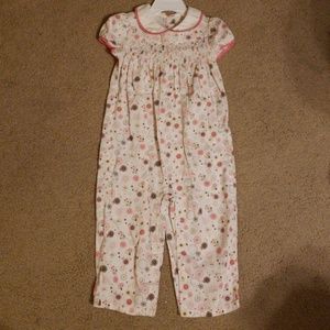 White Patterned Romper